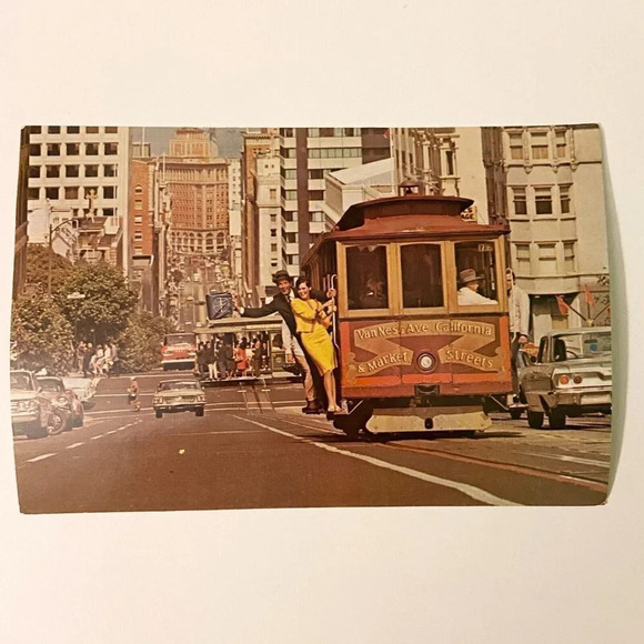 Vintage  San Francisco California Cable Cars Giant Post Card Dexter Press - Picture 11 of 12
